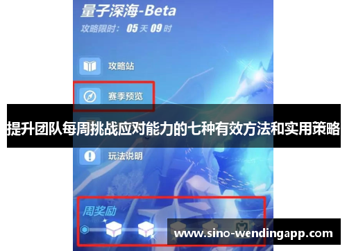 提升团队每周挑战应对能力的七种有效方法和实用策略 提升团队每周挑战应对能力的七种有效方法和实用策略
